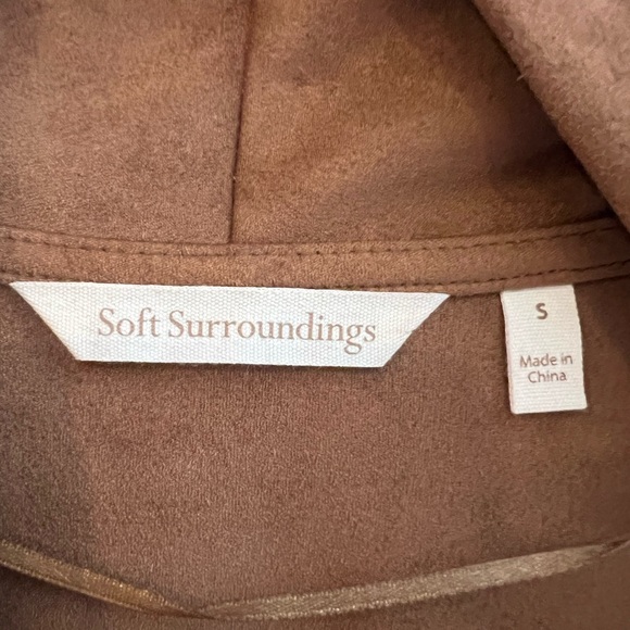 Soft Surroundings Shape Drape Faux Suede Jacket - Picture 5 of 7